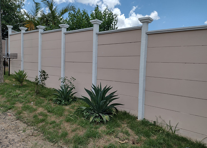 Muro pré-moldado para terrenos residenciais